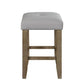 ACME Charnell Counter Height Stool (Set-2), Gary PU & Oak Finish FredCo