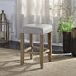 ACME Charnell Counter Height Stool (Set-2), Gary PU & Oak Finish FredCo