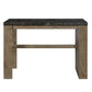 ACME Charnell Counter Height Table , Marble & Oak Finish FredCo