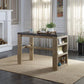 ACME Charnell Counter Height Table , Marble & Oak Finish FredCo