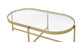 ACME Charrot Coffee Table, Clear Glass & Gold Finish FredCo
