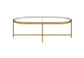 ACME Charrot Coffee Table, Clear Glass & Gold Finish FredCo