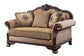 ACME Chateau De Ville Loveseat w/3 Pillows, Fabric & Espresso Finish FredCo