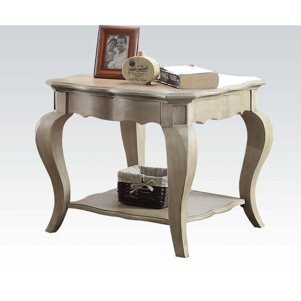 ACME Chelmsford End Table, Antique Taupe FredCo