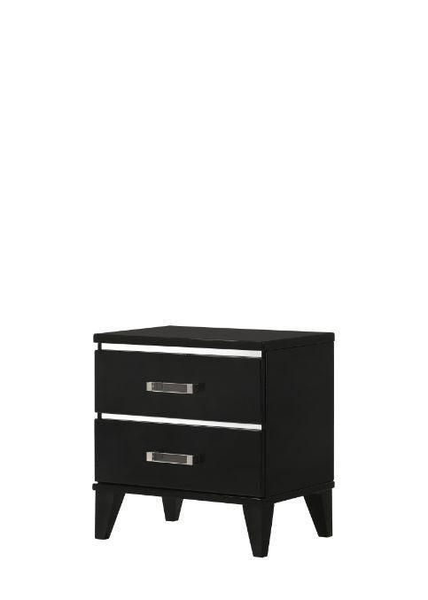 ACME Chelsie Nightstand• Black Finish FredCo