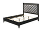 ACME Chelsie Queen Bed• Gray Fabric & Black Finish 27410Q FredCo