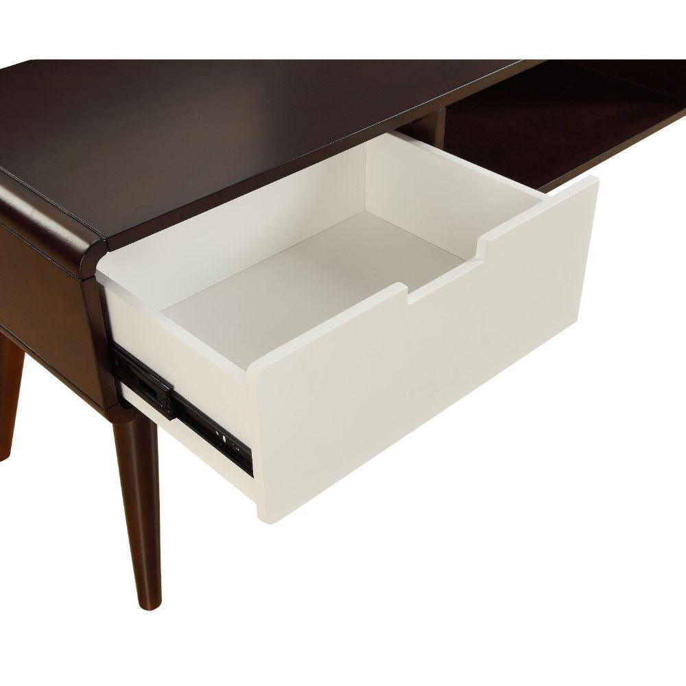 ACME Christa TV Stand, Espresso & White FredCo