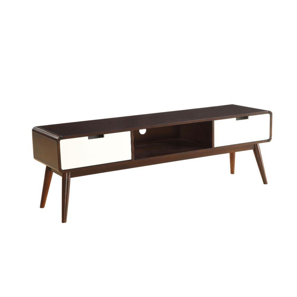 ACME Christa TV Stand, Espresso & White FredCo