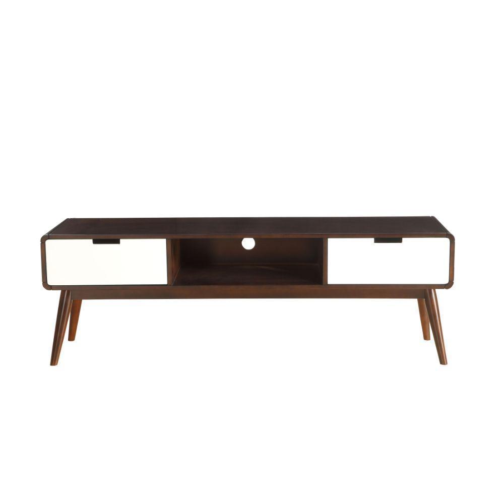 ACME Christa TV Stand, Espresso & White FredCo