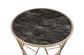 ACME Cicatrix Coffee Table, Faux Black Marble Glass & Champagne Finish FredCo