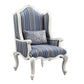 ACME Ciddrenar Chair w/pillow, Fabric & White Finish FredCo