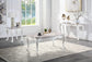ACME Ciddrenar Coffee Table, Marble Top & White Finish FredCo