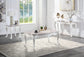 ACME Ciddrenar Sofa Table, Marble Top & White Finish FredCo