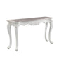 ACME Ciddrenar Sofa Table, Marble Top & White Finish FredCo