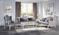 ACME Ciddrenar Sofa Table, Marble Top & White Finish FredCo