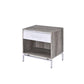 ACME Cistus Accent Table, Weathered Gray Oak & White FredCo