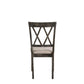 ACME Claudia II Side Chair (Set-2), Fabric & Weathered Gray FredCo