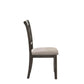 ACME Claudia II Side Chair (Set-2), Fabric & Weathered Gray FredCo