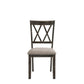 ACME Claudia II Side Chair (Set-2), Fabric & Weathered Gray FredCo