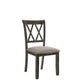 ACME Claudia II Side Chair (Set-2), Fabric & Weathered Gray FredCo