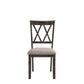 ACME Claudia II Side Chair (Set-2), Fabric & Weathered Gray FredCo