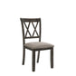 ACME Claudia II Side Chair (Set-2), Fabric & Weathered Gray FredCo