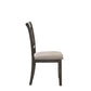 ACME Claudia II Side Chair (Set-2), Fabric & Weathered Gray FredCo
