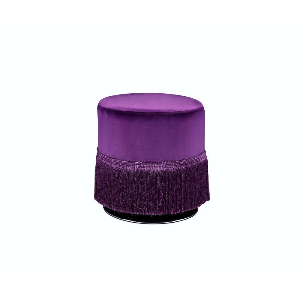 ACME Clivia Ottoman, Midnight Blue Velvet FredCo