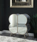 ACME Clover Cabinet, Silver & Champagne Finish FredCo