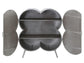 ACME Clover Cabinet, Silver & Champagne Finish FredCo