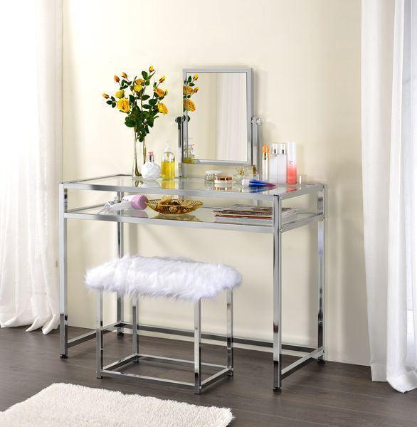 ACME Coleen 3 Pc Pack Vanity Set, Chrome Finish FredCo