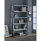 ACME Coleen Bookshelf, White High Gloss & Chrome 92455 FredCo
