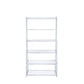 ACME Coleen Bookshelf, White High Gloss & Chrome 92455 FredCo