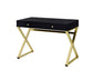 ACME Coleen Built-in USB Port Writing Desk, Black & Brass Finish FredCo