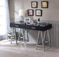 ACME Coleen Built-in USB Port Writing Desk, Black High Gloss & Chrome Finish FredCo
