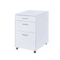 ACME Coleen File Cabinet, White High Gloss & Chrome FredCo
