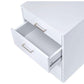 ACME Coleen File Cabinet, White High Gloss & Chrome FredCo