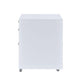 ACME Coleen File Cabinet, White High Gloss & Chrome FredCo