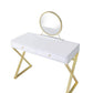 ACME Coleen Vanity Desk w/Mirror & Jewelry Tray, Chrome FredCo