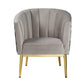 ACME Colla Accent Chair, Black Velvet & Gold FredCo