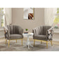 ACME Colla Accent Chair, Black Velvet & Gold FredCo