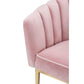 ACME Colla Accent Chair, Blush Pink Velvet & Gold FredCo
