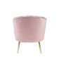 ACME Colla Accent Chair, Blush Pink Velvet & Gold FredCo