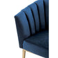 ACME Colla Accent Chair, Midnight Blue Velvet & Gold FredCo