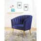 ACME Colla Accent Chair, Midnight Blue Velvet & Gold FredCo
