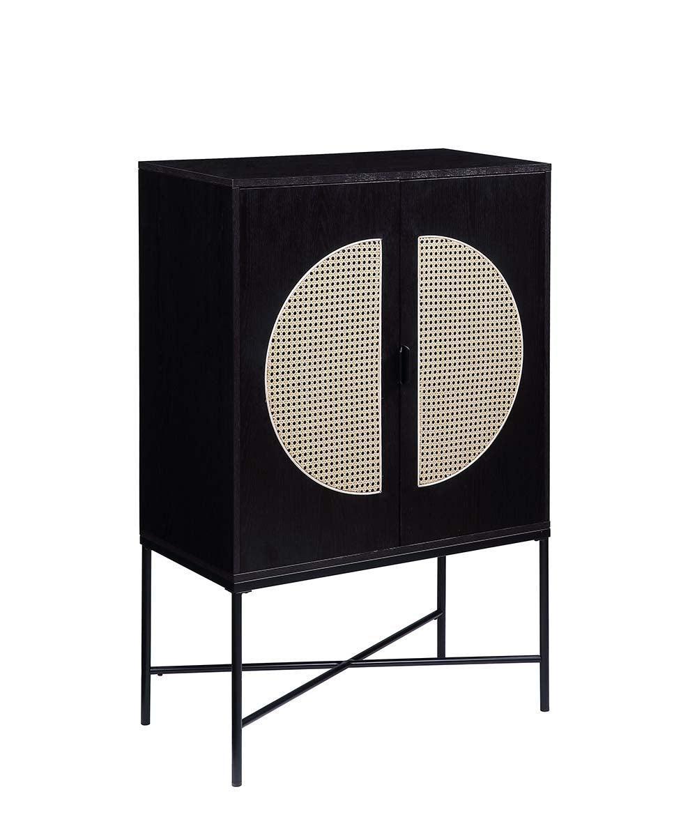 ACME Colson Wine Cabinet, Black Finish FredCo