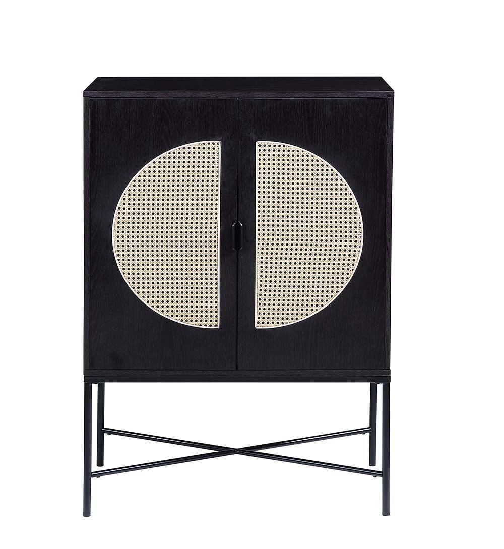 ACME Colson Wine Cabinet, Black Finish FredCo