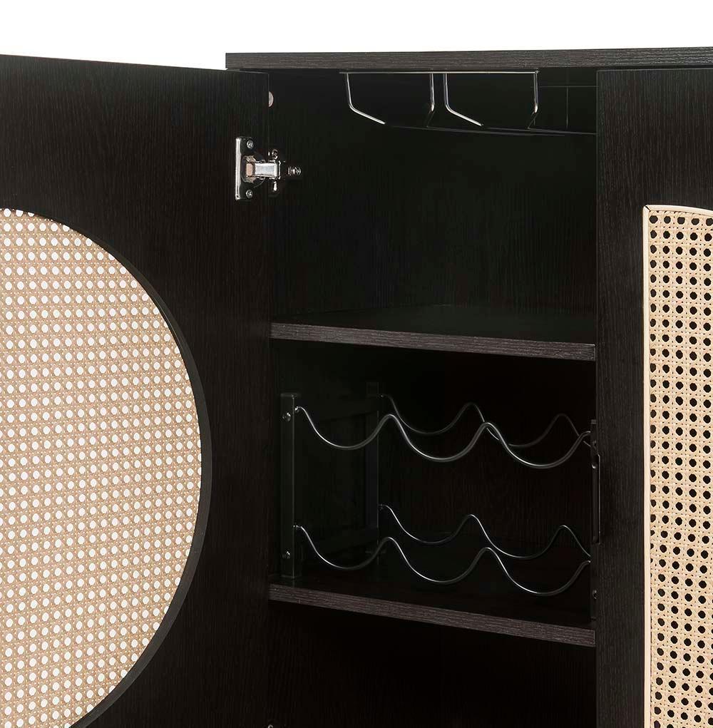 ACME Colson Wine Cabinet, Black Finish FredCo