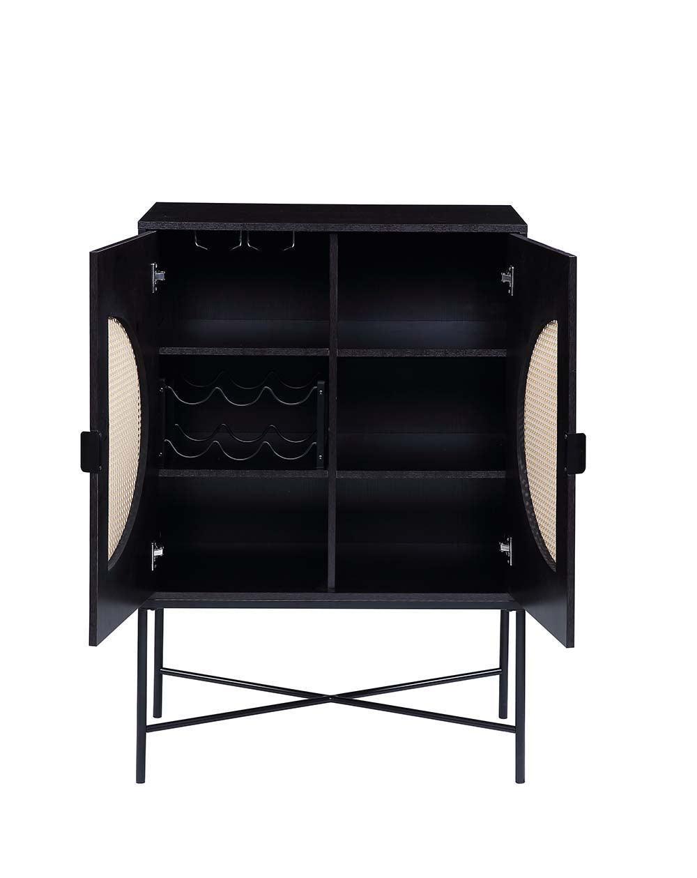 ACME Colson Wine Cabinet, Black Finish FredCo