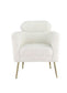 ACME Connock Accent Chair, White Faux Sherpa FredCo